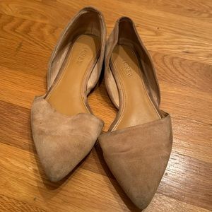 J Crew Beige Suede Flats